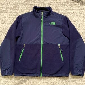 The North Face Jacket Sweater Zip Up Navy Blue